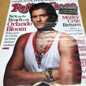 Rolling Stone Magazine with Orlando Bloom Cover